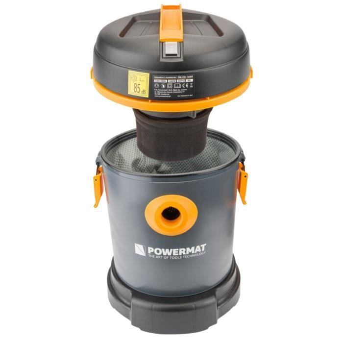 Multifunctionele industriële stofzuiger voor nat en droog gebruik - POWERMAT - 1600 W - Ideaal voor het reinigen van vijvers - 25 L