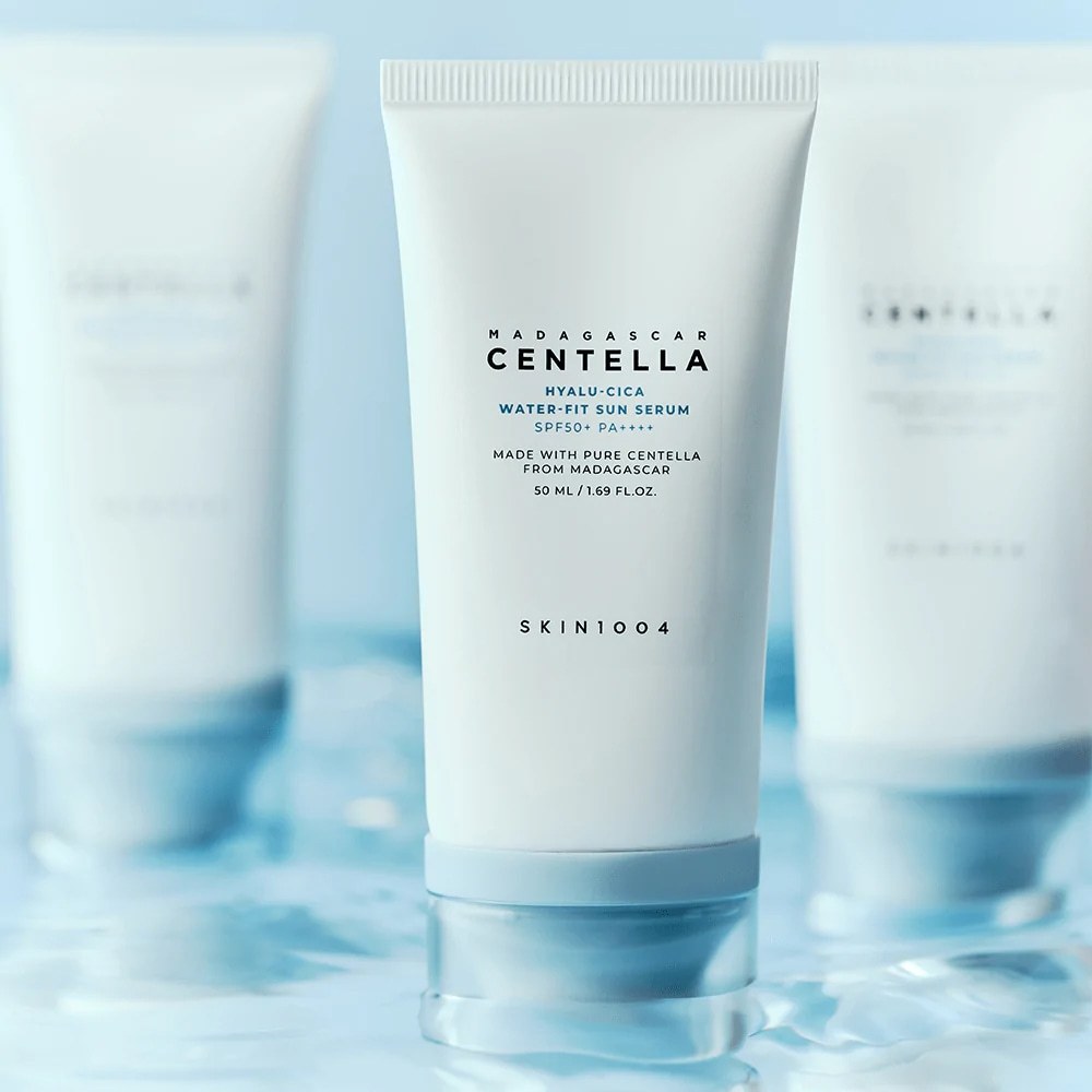 SKIN1004 Krema za sunčanje Madagaskar Centella Hyalu-Cica Water-Fit serum za sunčanje SPF 50+ PA++++ Dvostruko pakiranje - 100 ml
