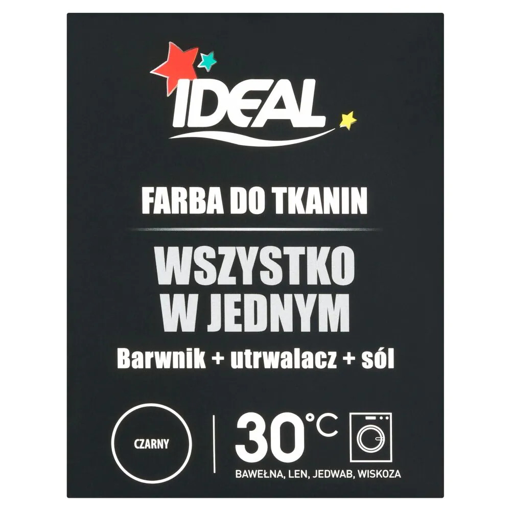 Ideal Farba do tkanin czarny