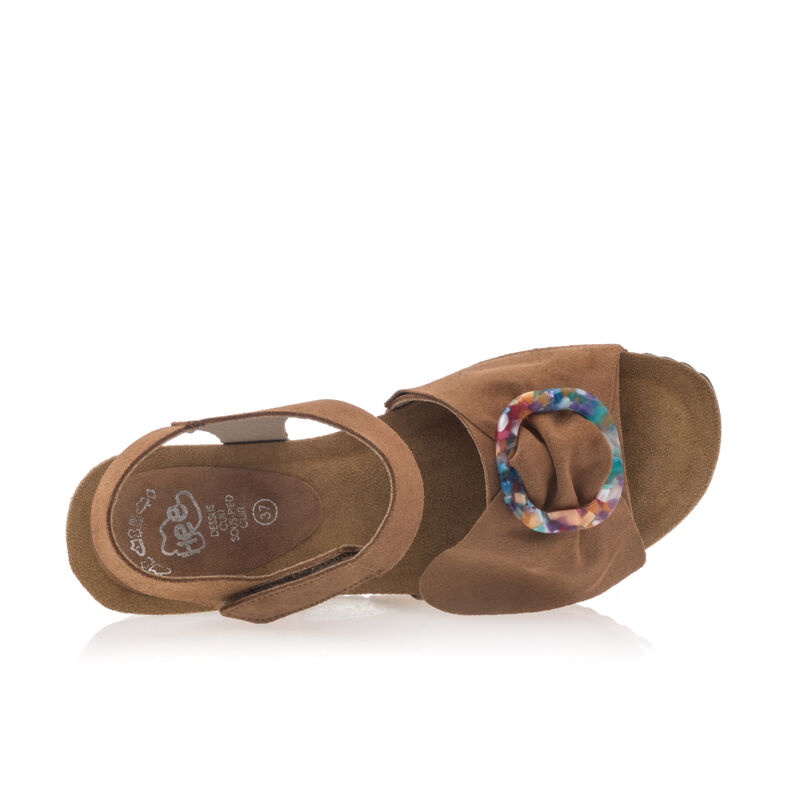 Brune sandaler / sko med åpen tå til dame