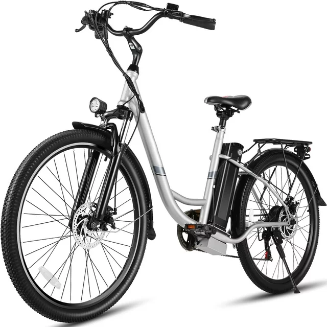 Gocio 500W sähköpyörä aikuisille, 26 sähköinen hybridipyörä kaupunkikäyttöön, sähköpyörä 48V 7.8Ah akulla