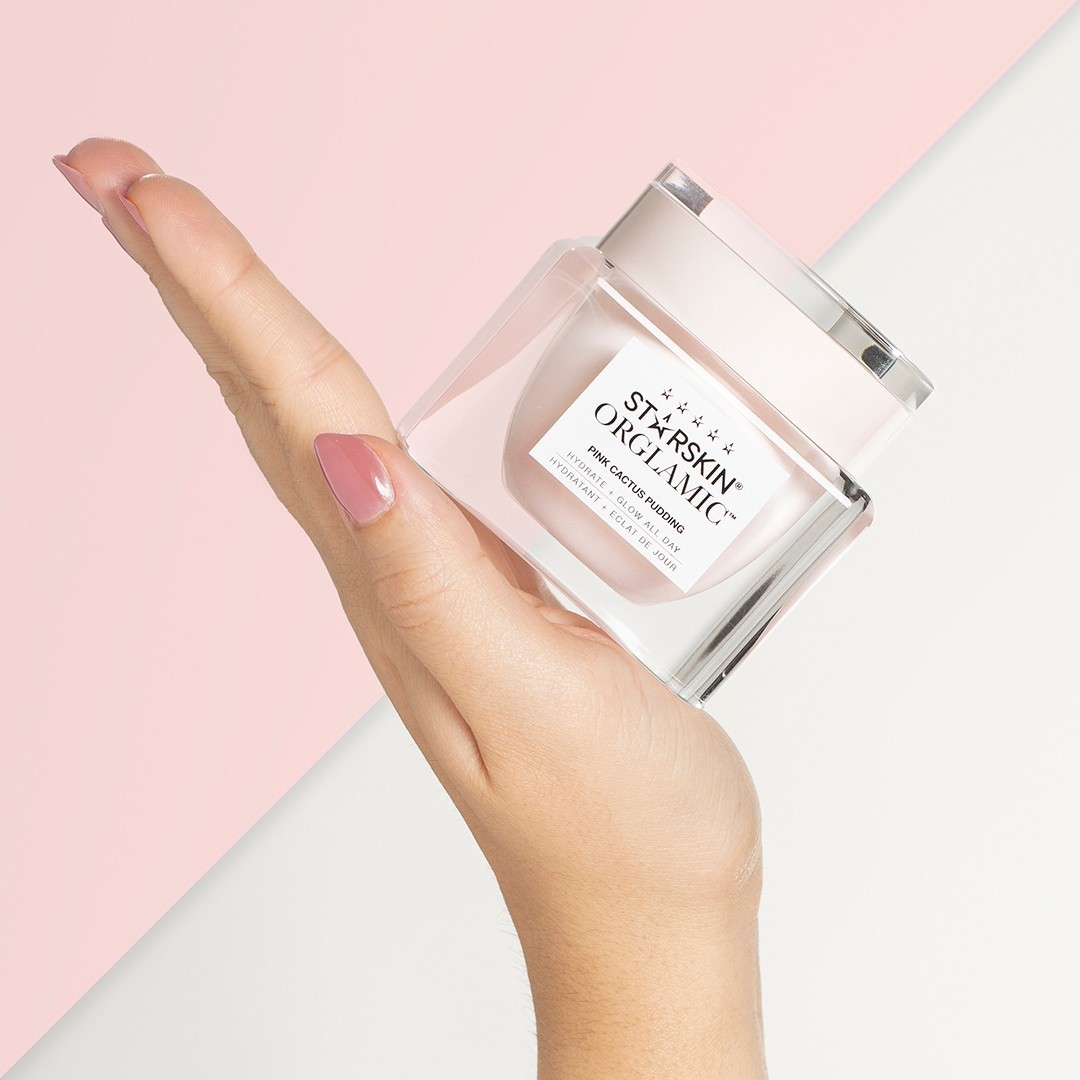 STARSKIN® Orglamic™ rausvojo kaktuso pudingo veido kremas – 1 vnt.