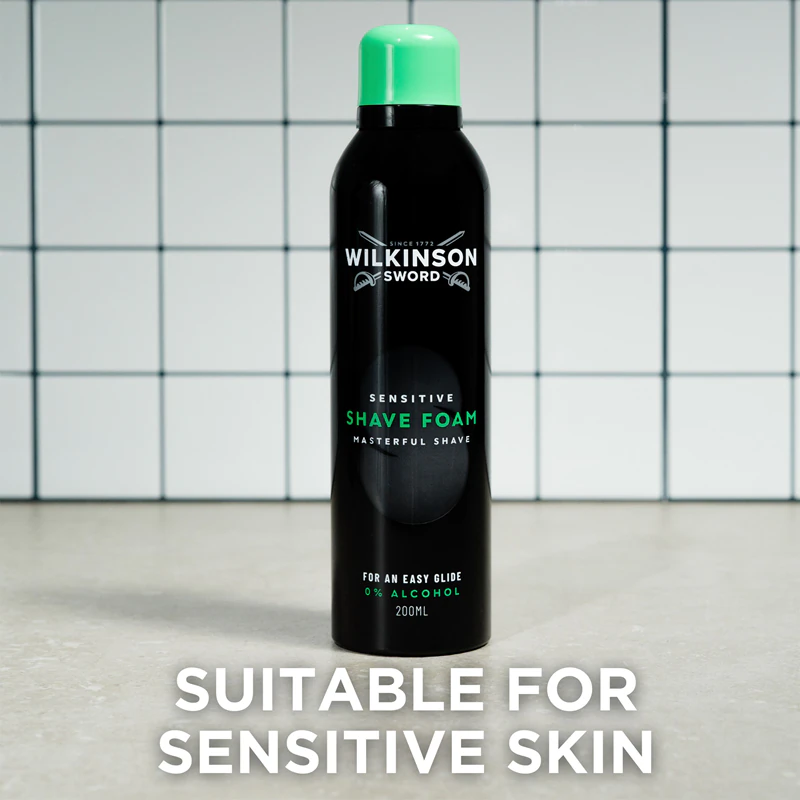 Espuma de barbear Wilkinson Sword Sensitive para homens