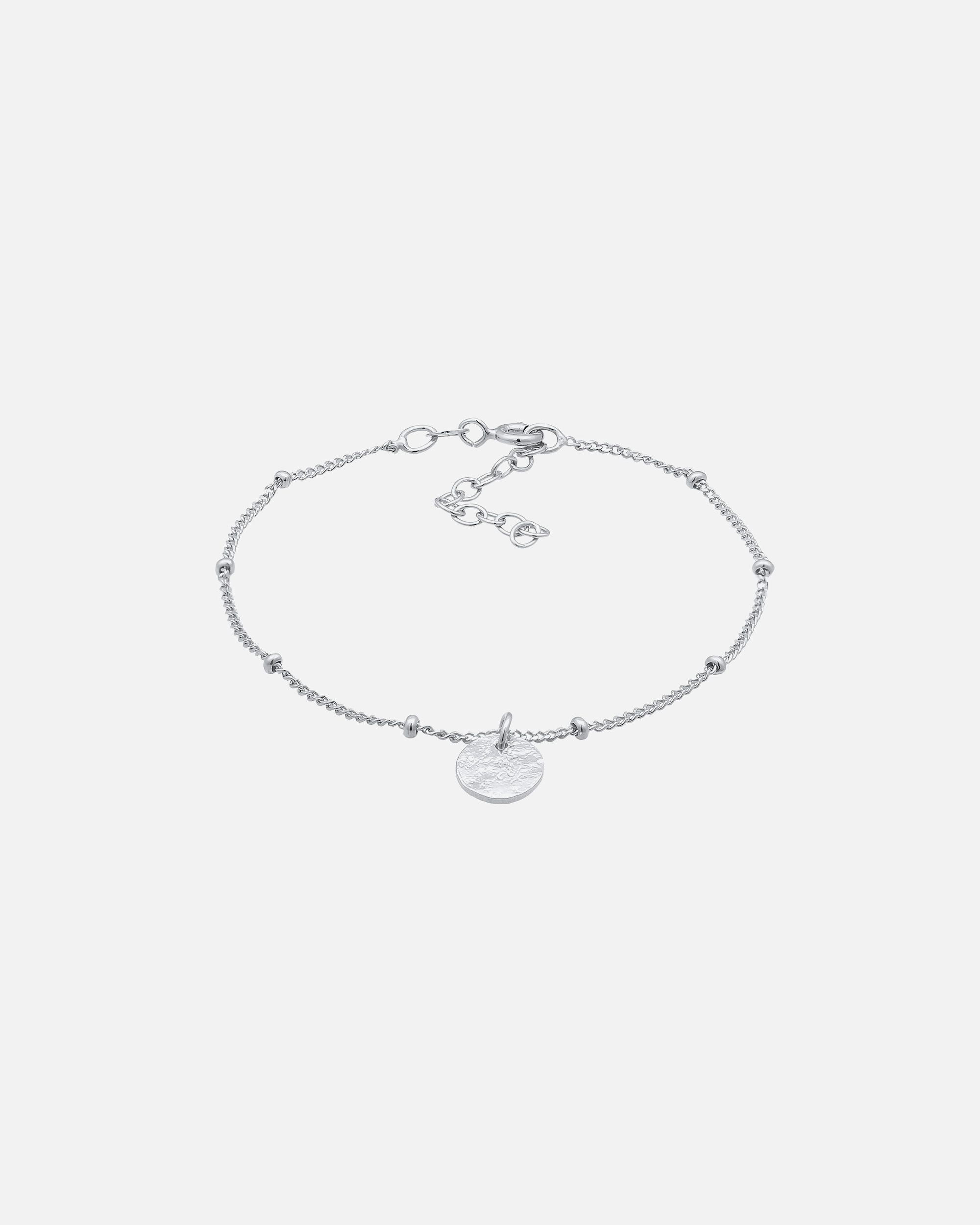 Elli Femmes Boule Plaquette Disque Martelé en Argent Sterling 925