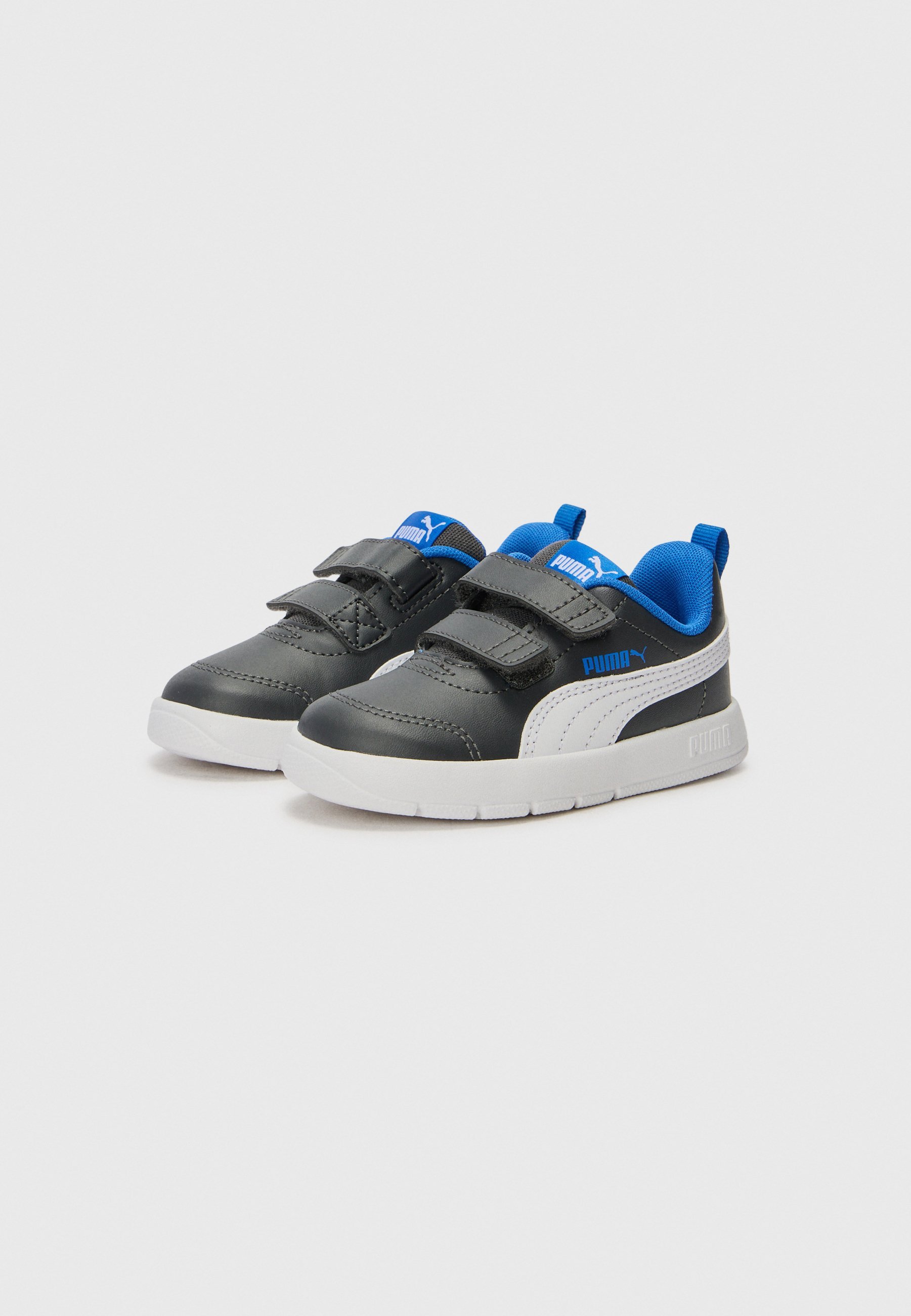 Puma COURTFLEX - Wandelschoenen - donkergrijs/wit/bergblauw