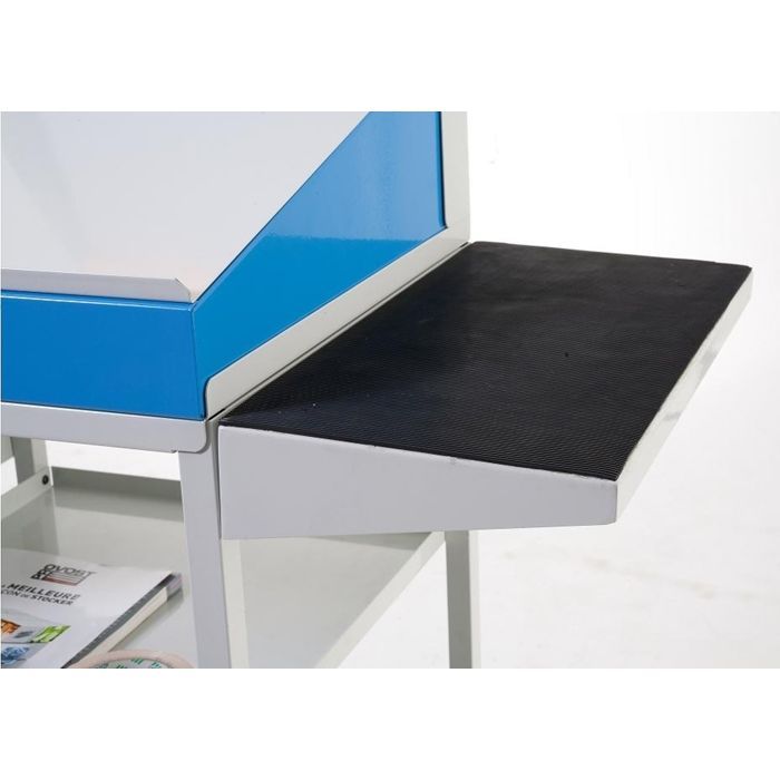 Tablette latérale en caoutchouc pour pupitre d'atelier - Accessoire de rangement antidérapant