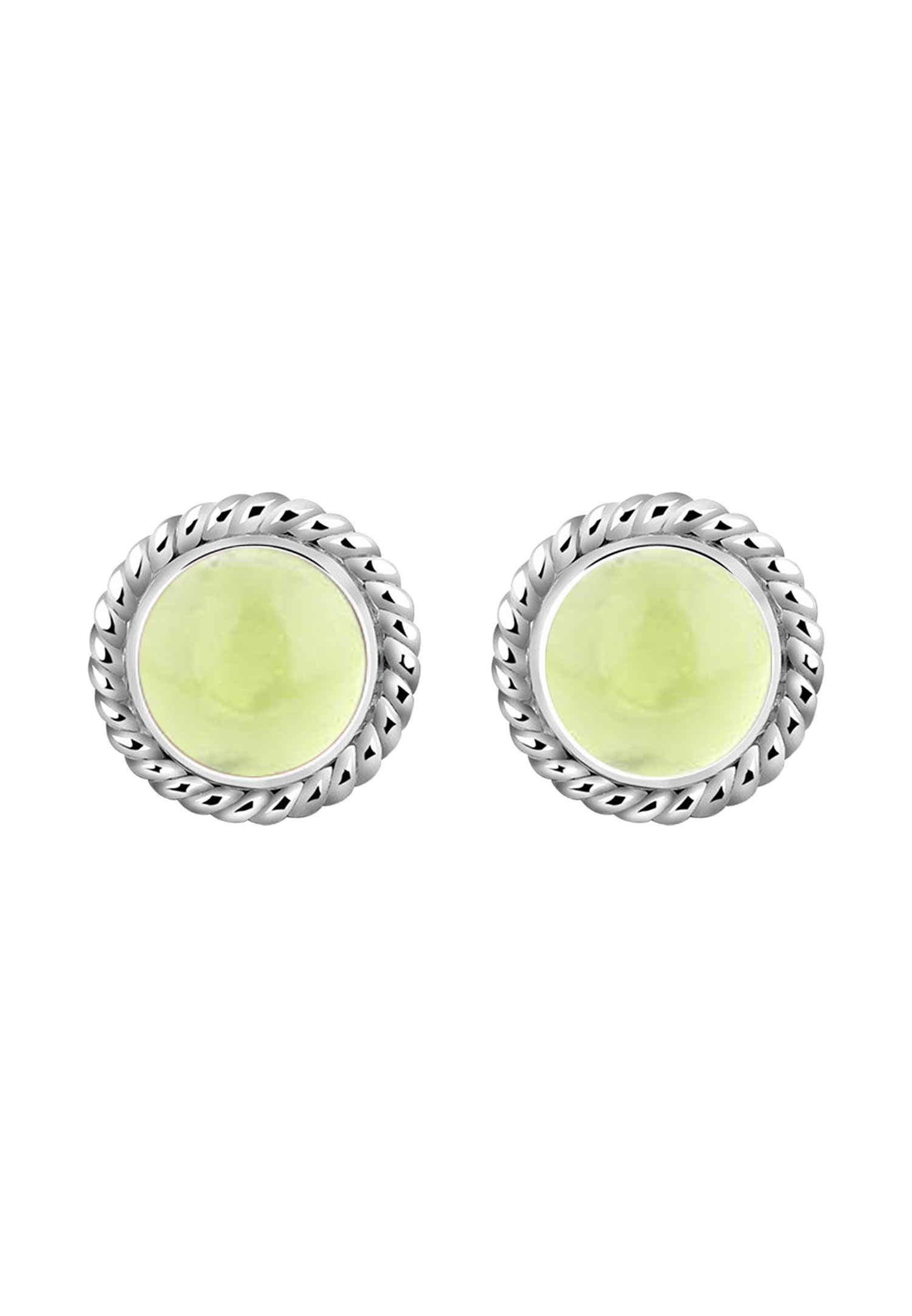 Nenalina Femmes Clous d'oreilles Argent clous d'oreilles faits main sertis d'un véritable péridot pierre précieuse - 222999-013