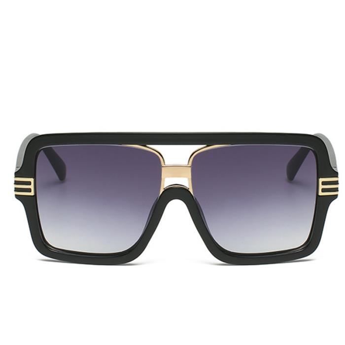 SHARPHY Lunettes de soleil femme rétro grand cadre mode noir élégant conduite voyage shopping alpinisme sport Anti UV