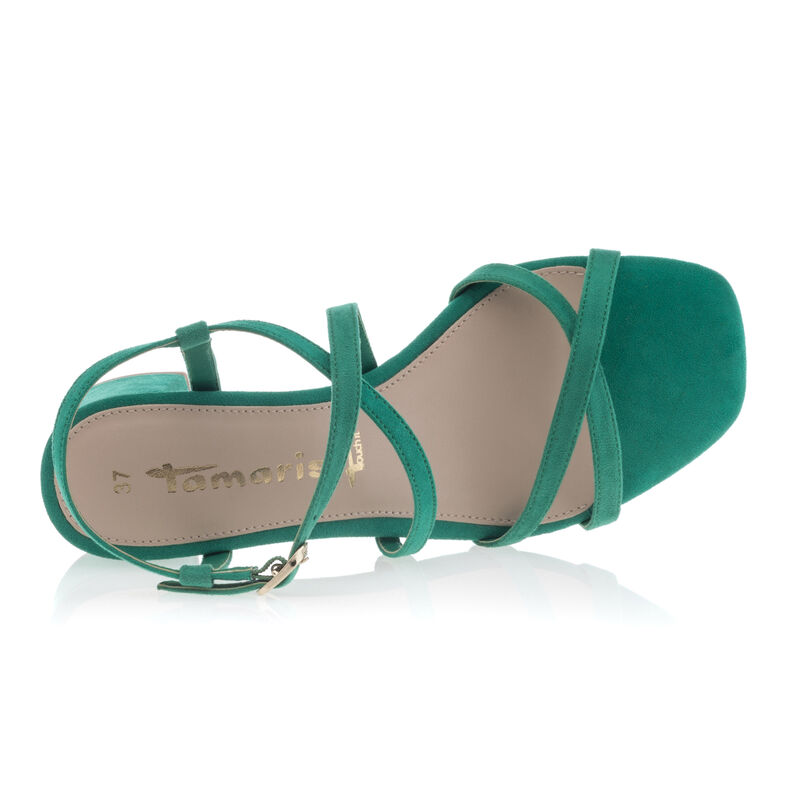 Grüne Damensandalen / Zehenfreie Schuhe