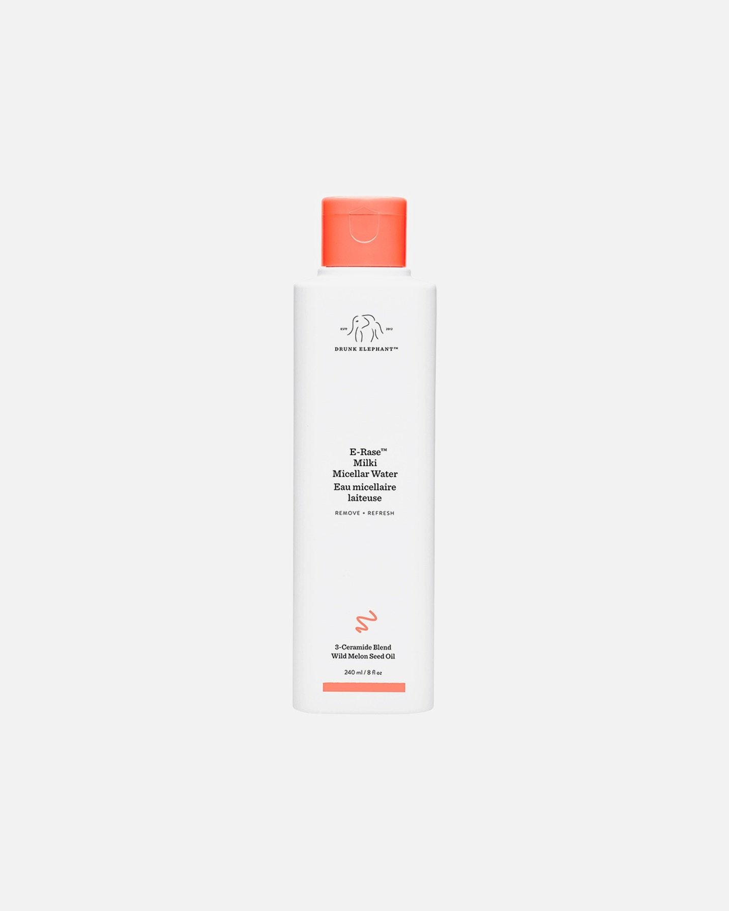 „Drunk Elephant“ veido priežiūros priemonė visiems odos tipams, 1 vnt. „E-Rase Milki Micellar Water“ – 240 ml