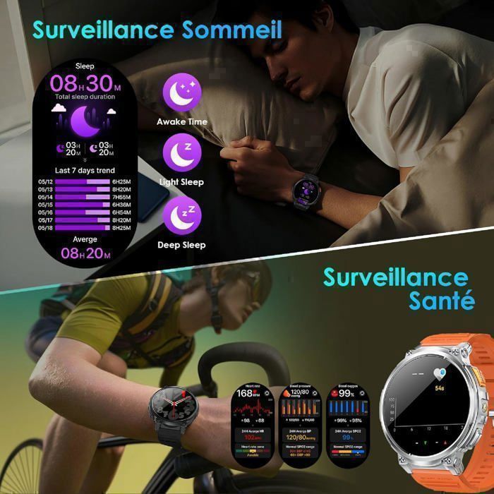 Men's Smartwatch with Bluetooth Calling and 1.85