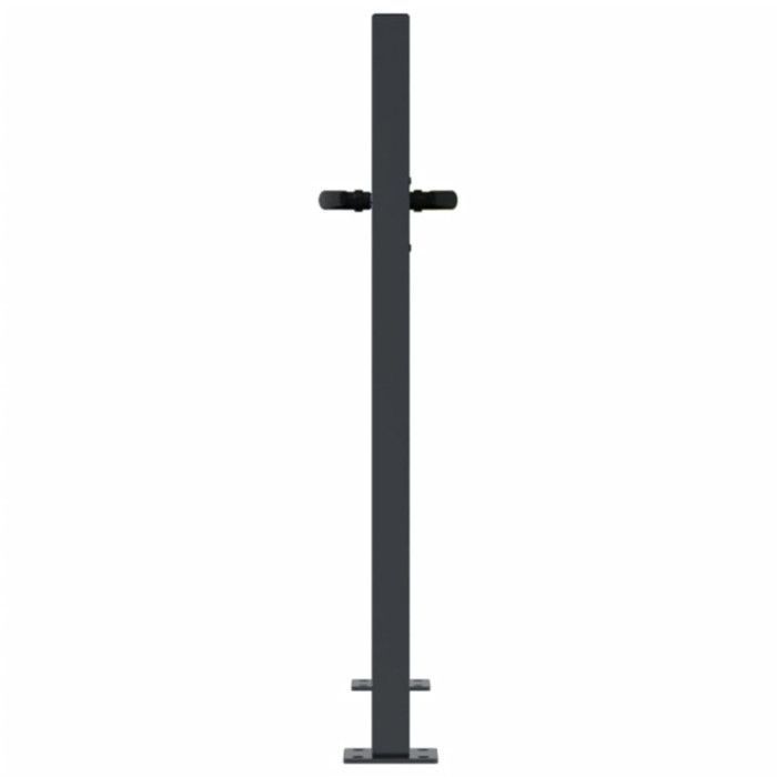 vidaXL Garden Gate, Patio Gate, Security Barrier, Outdoor Gate, Anthracite 105x80 cm Steel 153154