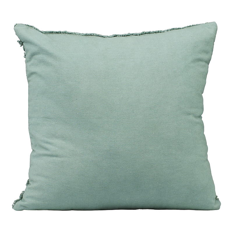 Hjemmepude 45x45 cm tuftet dynebetræk grøn