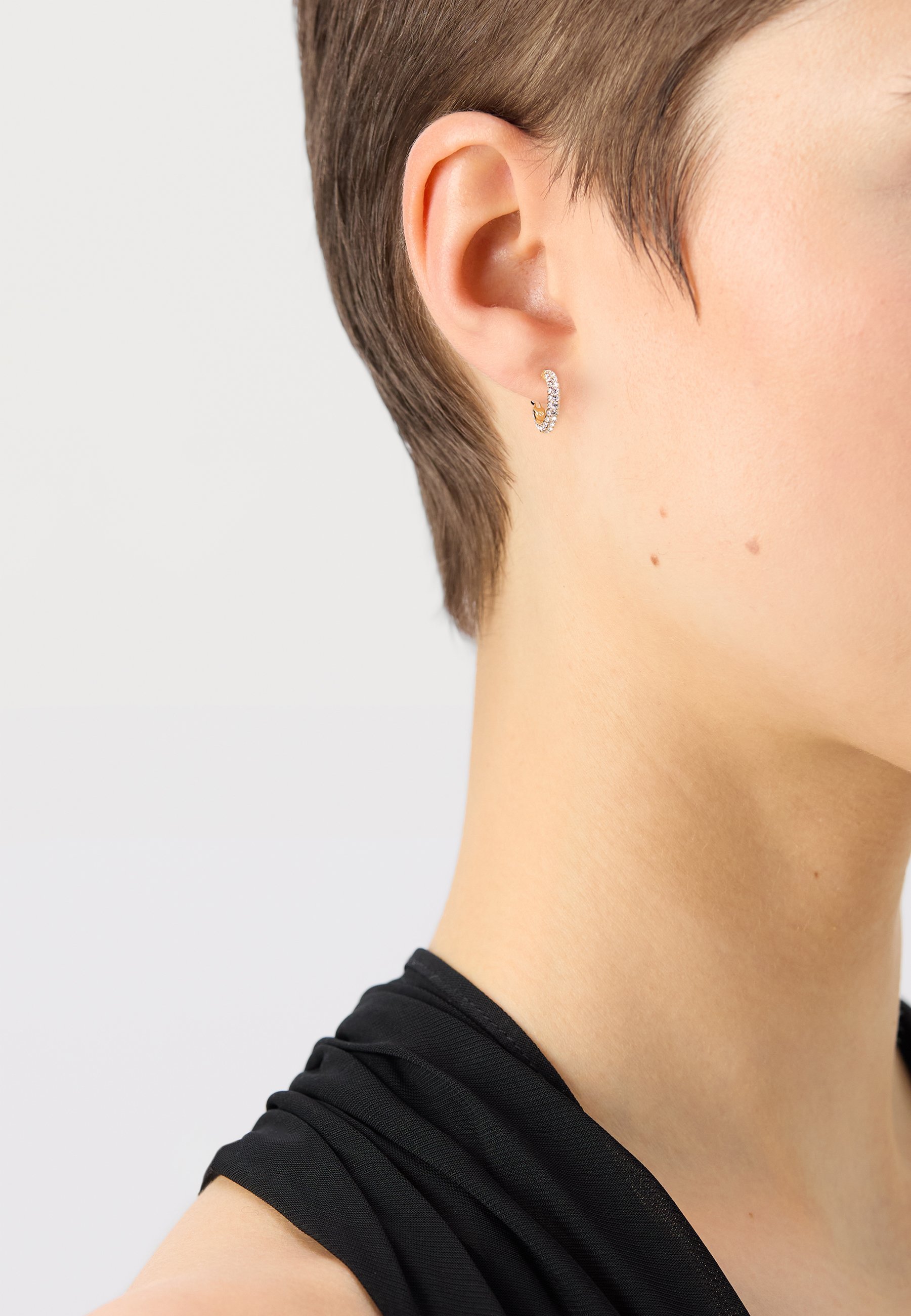 Brincos Swarovski DEXTERA HOOP - cor dourada