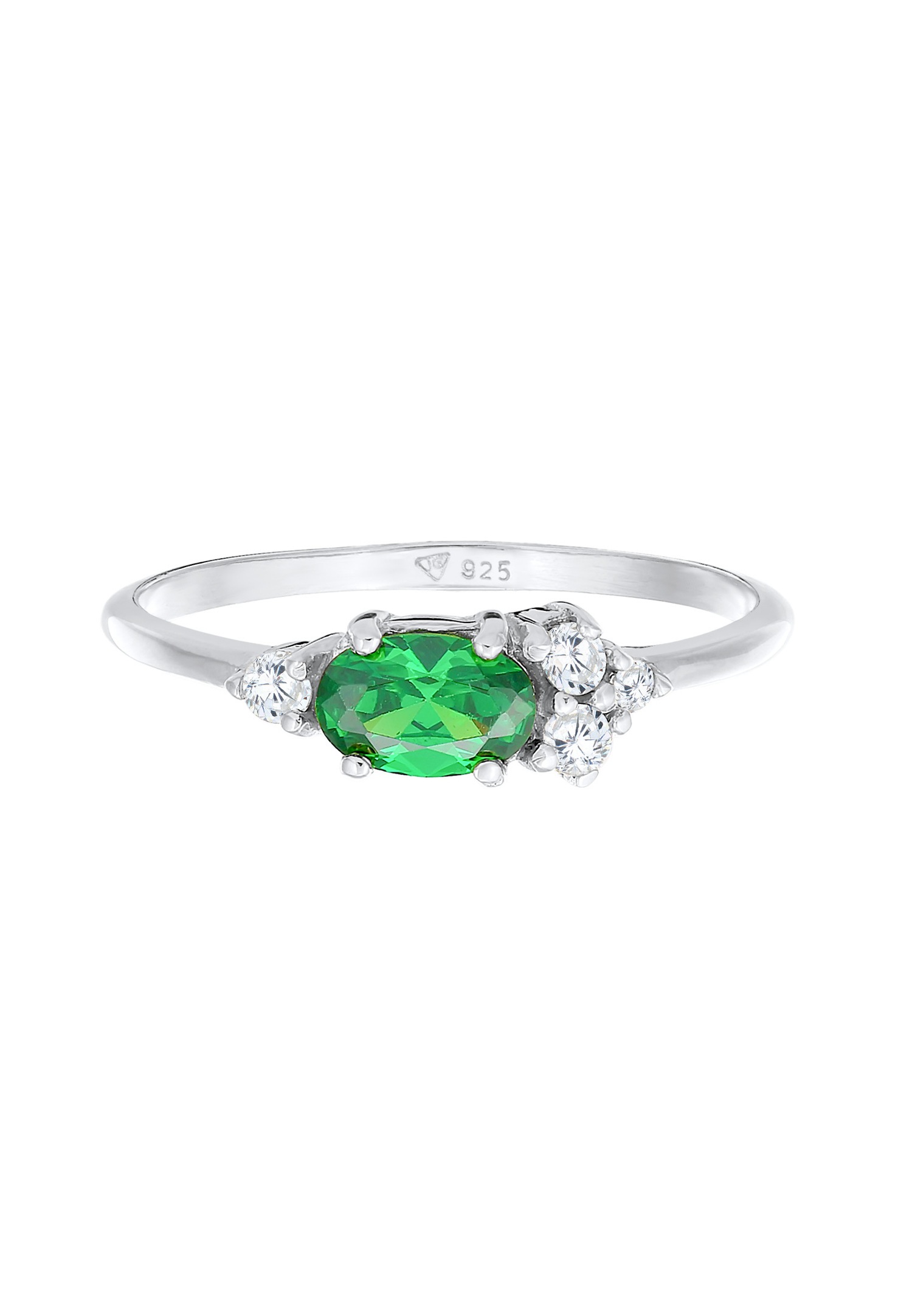 Elli Femmes Bague de fiançailles Extravagant Vert avec Cristal de Zirconium en Argent Sterling 925