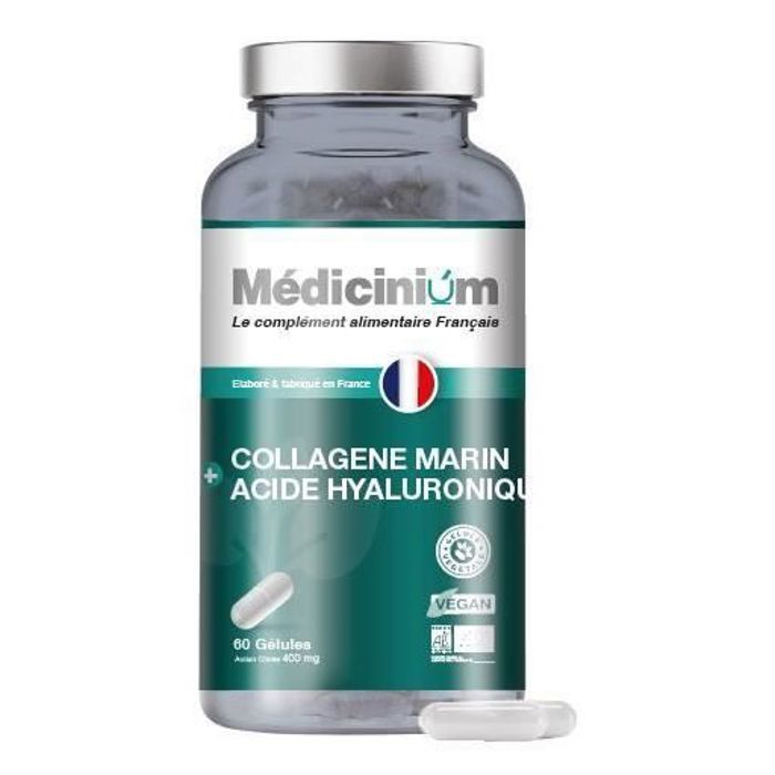 Collagène marin et acide hyaluronique fabriqué en France par Médicinium