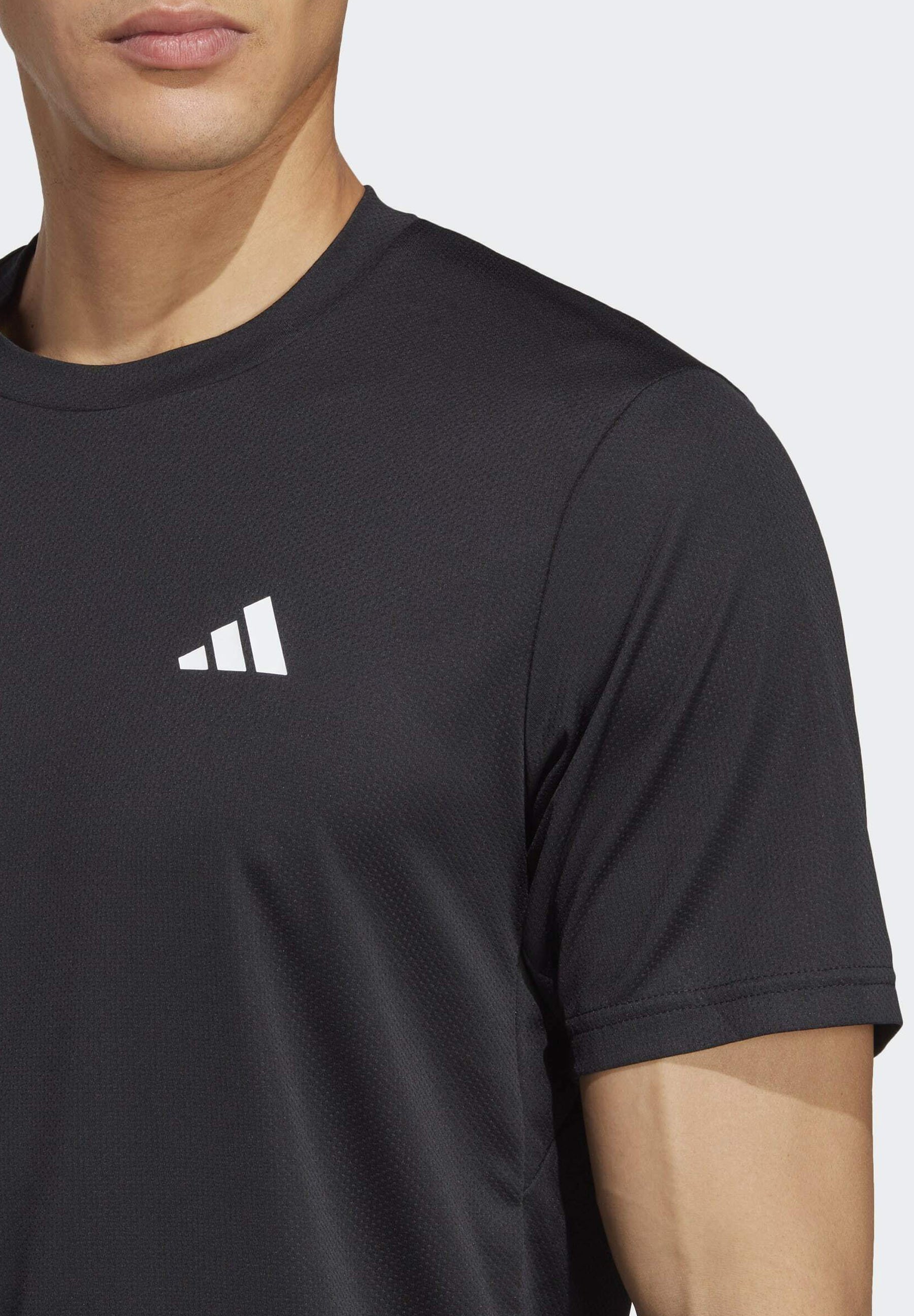 adidas Performance TRAIN ESSENTIALS T-SHIRT - Sport T-shirt - zwart wit