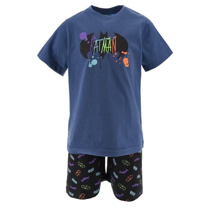 Conjunto de pijama corto de Batman para niño - BATMAN - EV2051 - Azul - Niño