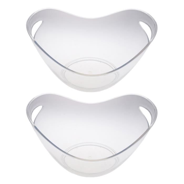 2pcs Seau à Glace Super Grand Vin Bière Bière Champagne Seau à Glace 26.5x19.5x20cm
