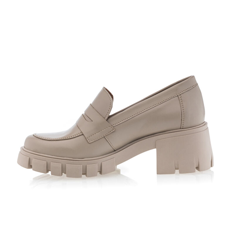 Mocassins / chaussures bateau Femme Beige