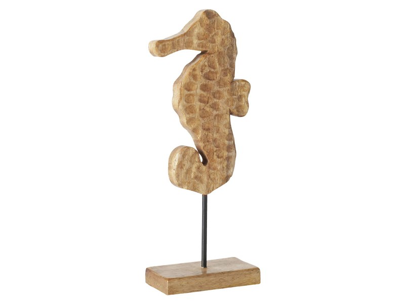 Dekoracja stojąca drewniana Seahorse 31 cm