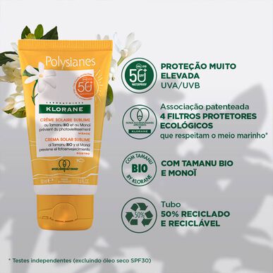 Klorane Sublimoiva aurinkovoide kasvoille SPF50 50 ml 50 ml