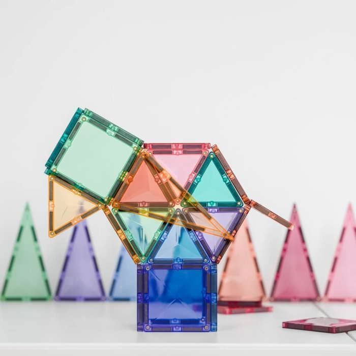 CONNETIX Conjunto de Mini Peças Magnéticas para Construção em Tons Pastel, 32 Unidades