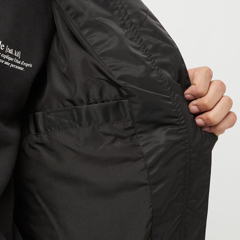 Wattierte Bomberjacke mit kleinem Logo