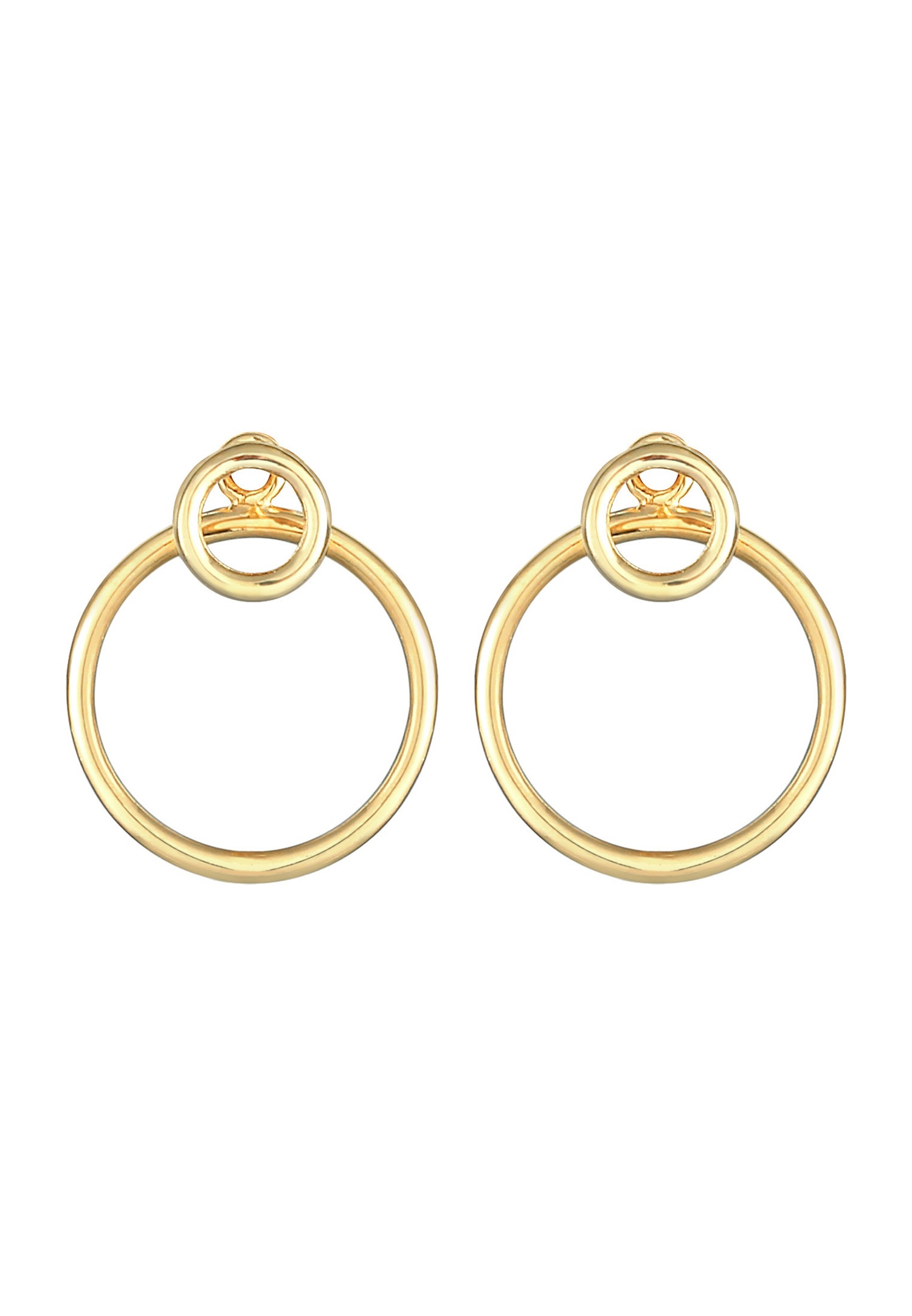 Elli Boucles d'oreilles dames Circle Rond Geo Trend en argent sterling 925