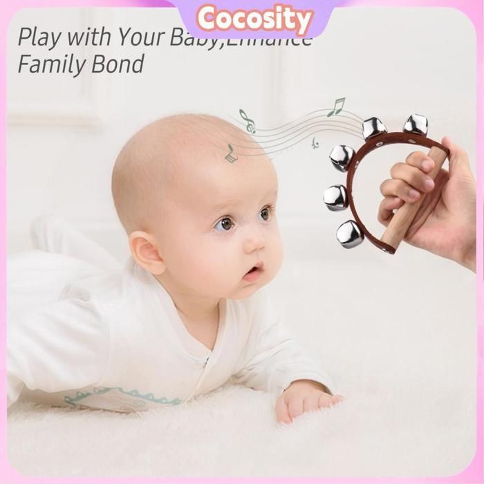 Juego de instrumentos musicales de percusión para niños Cocosity, color madera, 13 piezas