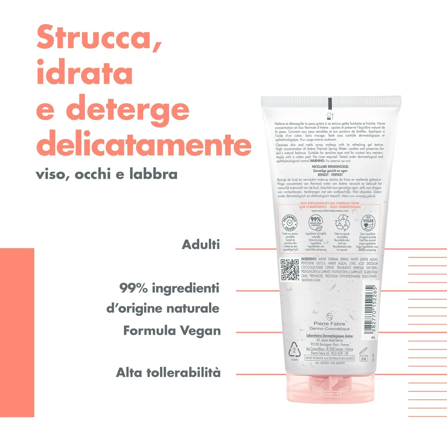 Les Essentiels Gel Micellare Struccante - Gel detergente viso