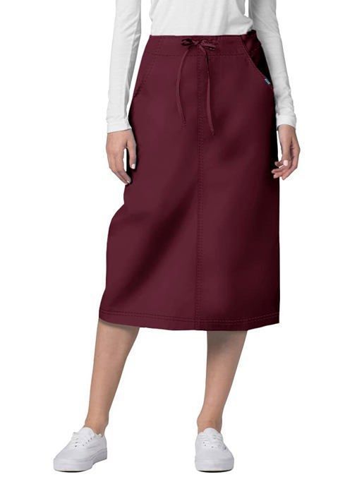 Falda para uniformes Adar - 707BRG16 - Falda médica universal para mujer Adar - Falda de enfermera de largo medio con cordón ajustable