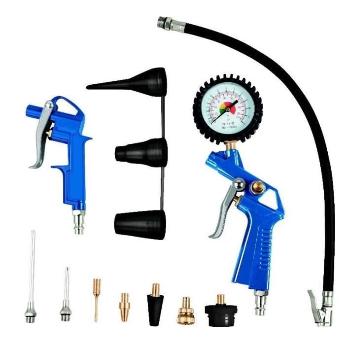 Compresor de aire horizontal Scheppach HC30o - 24 L - 110 W - 8 bar (Incluye un juego de 13 accesorios)