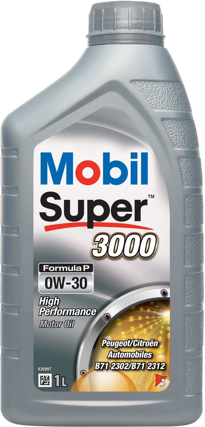 Aceite sintético para motor 0W-30 - MOBIL - Super 3000 - Formula-P - Lata de 1L - Alto rendimiento