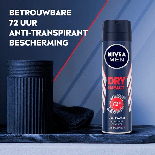 NIVEA Men Dry Impact antiperspirantas purškiamas vyrams, 150 ml