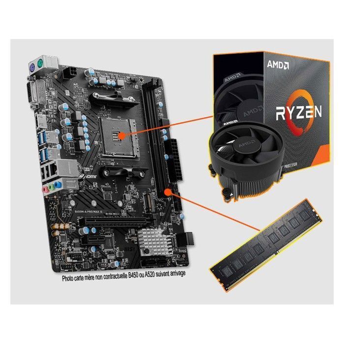 12th Generation PC Upgrade Kit - Motherboard + AMD Ryzen 3 Processor + 16GB RAM
