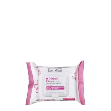 Evoluderm DémaQ Lingettes Démaquillantes Douceur Švelnus makiažo valiklis 25 vnt 25 vnt.