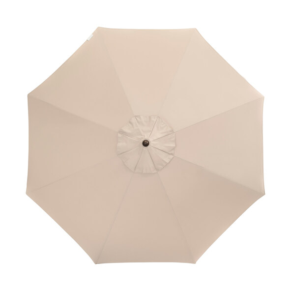 Umbrelă de soare rotundă din aluminiu, aspect de lemn natural