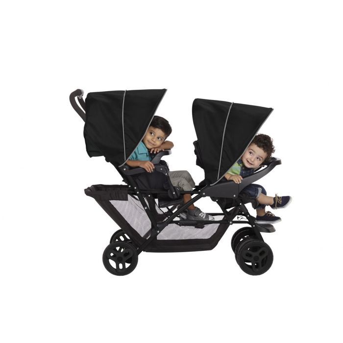 GRACO - Poussette Double Stadium Duo Noir et Gris