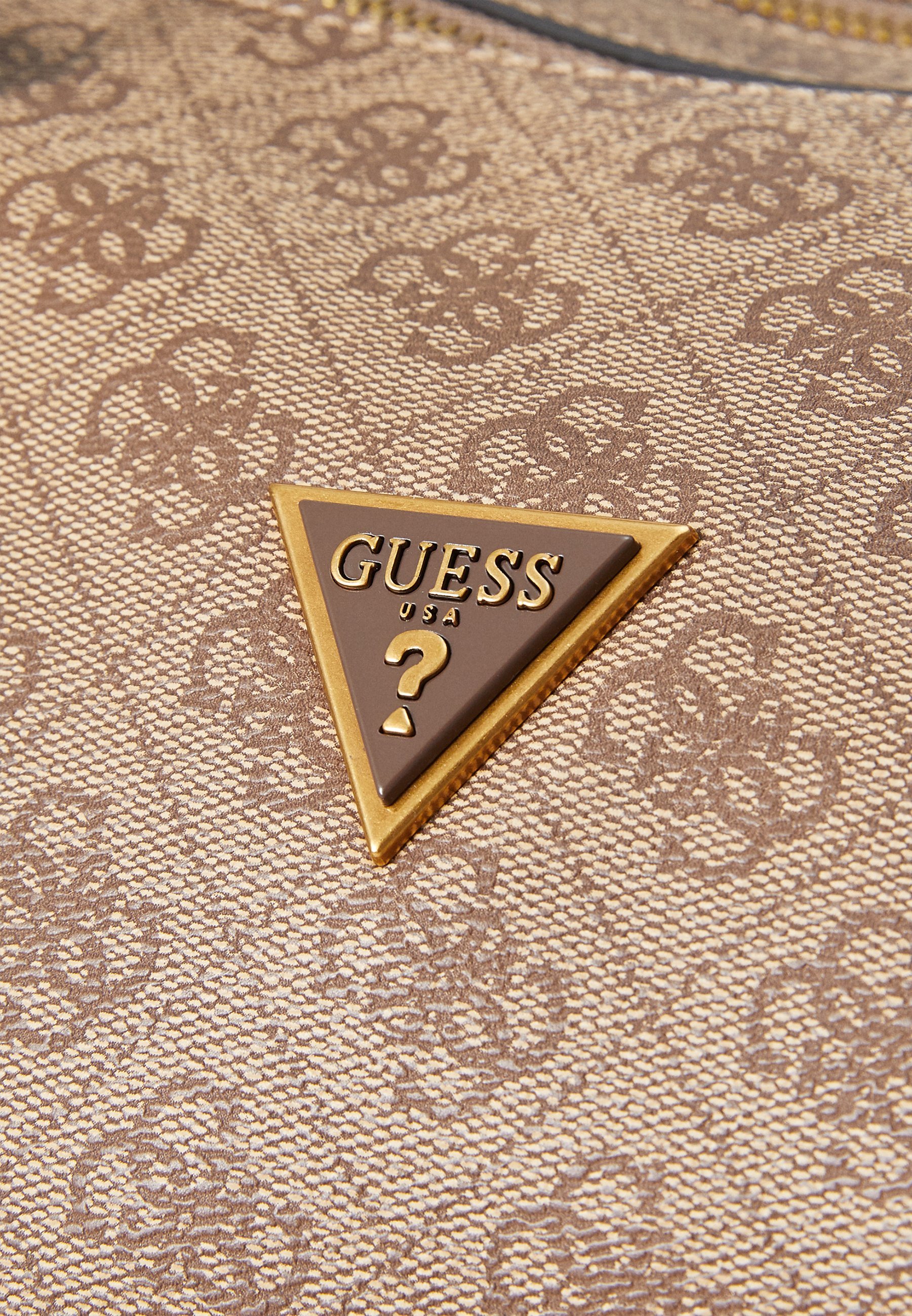 Guess PISA DOUBLE ZIP - Weekendtas - beige/bruin/blauw