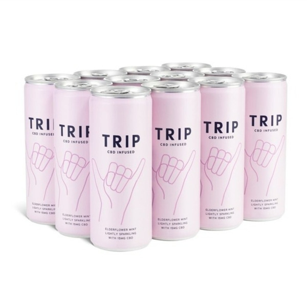 Băuturi CBD TRIP Elderflower Mint 12 x 250ml | Sănătate | Superdrug
