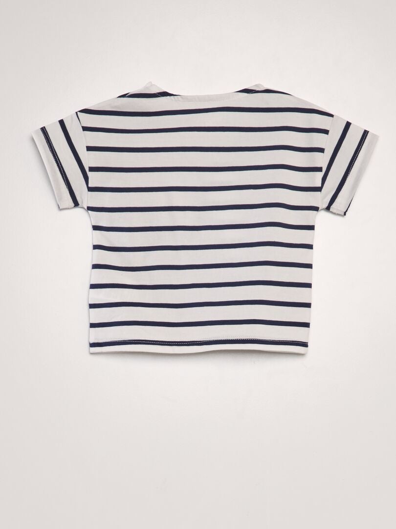 Korte pyjamaset - t-shirt + short - 2-delig - WIT
