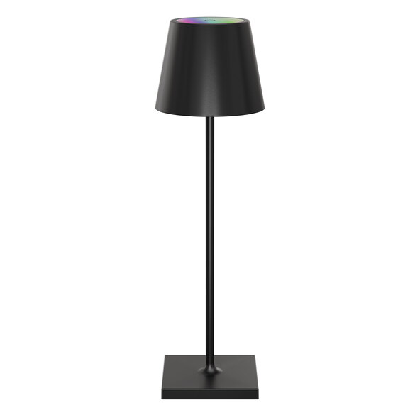 Slimme LED-tafellamp op batterijen Nolia wit+kleur, zwart