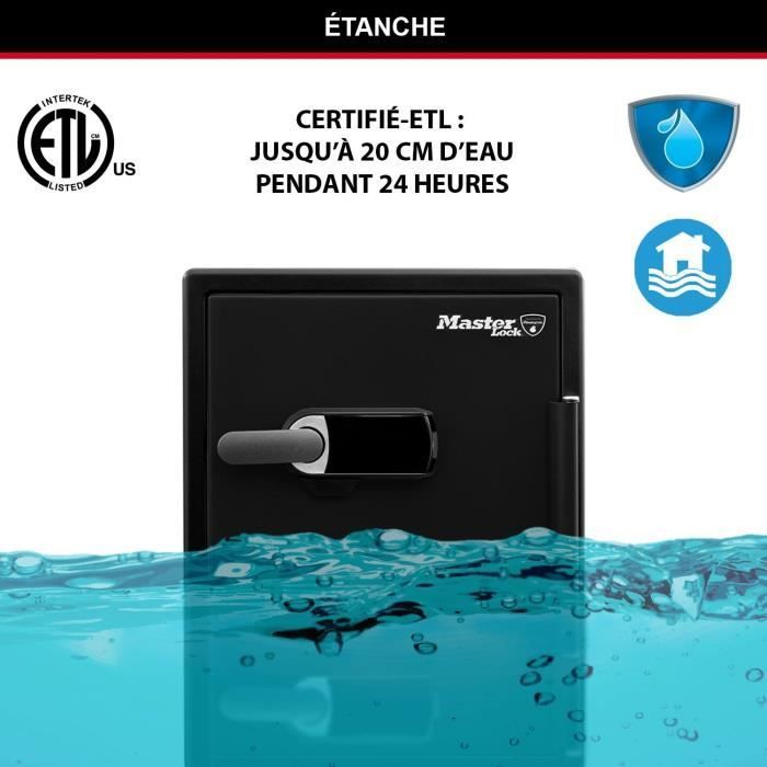 MASTER LOCK Feuer- und wasserfester Tresor (Touchcode + Alarm) 56,5 l