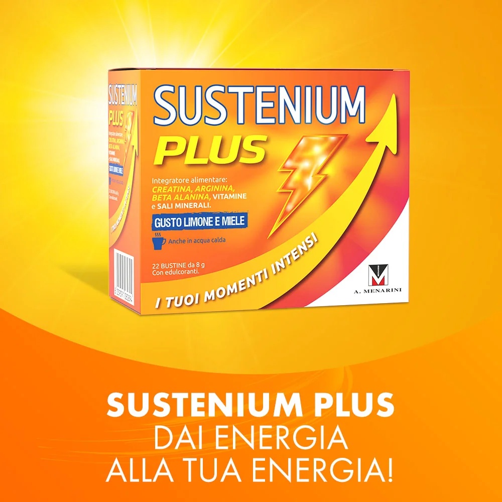 SUSTENIUM Sustenium Plus Citroen en Honing 22 zakjes Voedingssupplement voor fysieke en mentale energie