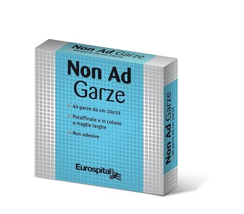 EUROSPITAL Gaze de dose única sem publicidade, 10 gazes de algodão de 10x10 cm