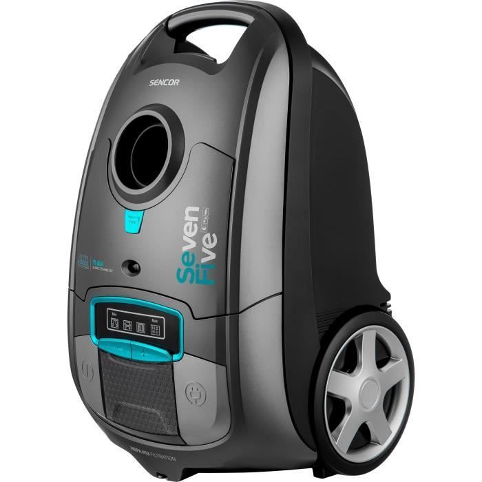Aspirator cilindric cu sac - SENCOR - SVC 7550TI - 75 dB - 3,5 L - Gri