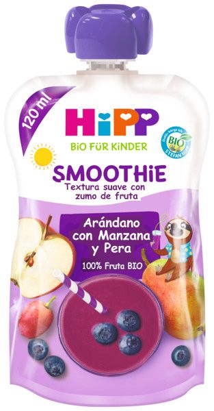 Vrečke za smoothie z borovnicami/jabolki/hruškami, 100 % organsko sadje, nadaljevalno mleko in hrana