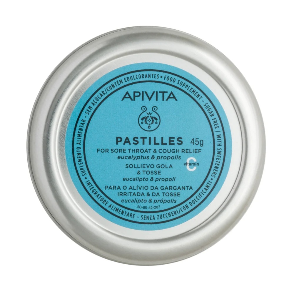 APIVITA Apivita Pastilles Eucalyptus Propolis 45 G Bolest v krku