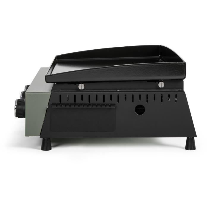 Plancha de gas - LIVOO - DOC324 - 67 x 47 x 24 cm - 3 quemadores - Verde / Negro